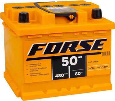 Автомобильный аккумулятор Forse R+ 480A 6СТ-50VLR (50 А/ч)