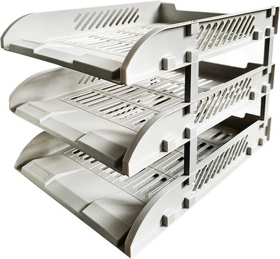 Набор лотков для бумаг Deli 9217 (серый)