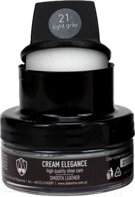 Крем для обуви Coccine Cream Elegance с губкой (50мл, светло-серый)