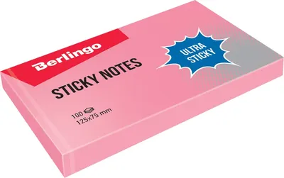 Блок для записей Berlingo Ultra Sticky / LSn_39303 (розовый)