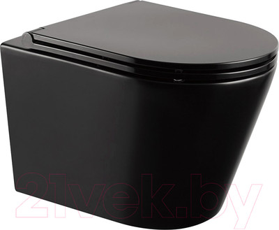 Унитаз подвесной Abber Bequem AC1102MB (черный матовый)
