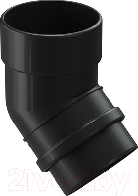 Колено трубы водосточной Docke Lux 45 градусов PVLA-1245 (карбон)