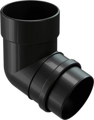 Колено трубы водосточной Docke Lux 72 градуса PVLB-1245 (карбон)