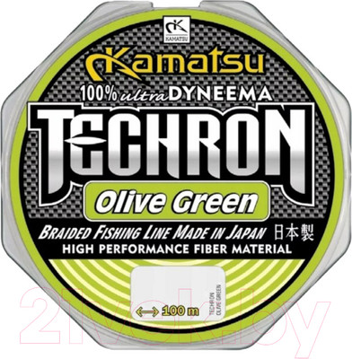 Леска плетеная KAMATSU Techron Olive Green 0.12мм 135м / 259135012