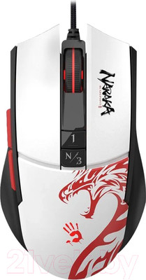 Мышь A4Tech Bloody L65 Max Naraka (белый/рисунок)