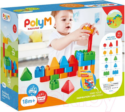 Конструктор PolyM Стартовый набор архитектора / 760005_HP (30эл)