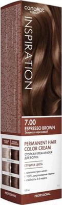 Крем-краска для волос Concept Fusion 7.0 (100мл, эспрессо коричневый)