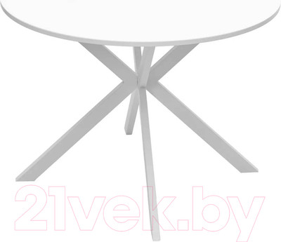 Обеденный стол M-City Вега D100 / 464M05352 (белый/белый)