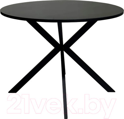 Обеденный стол M-City Вега D100 / 464M05354 (черный/черный)