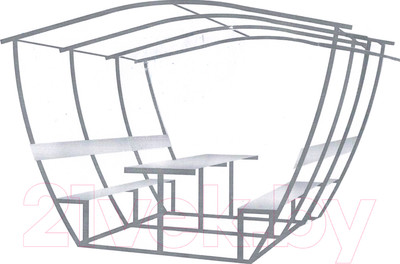 Каркас беседки Садовод Шале (3м)