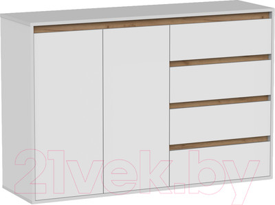 Тумба Интермебель Рио-3 Р-003 (белый/дуб крафт золотой)