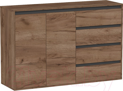 Тумба Интермебель Рио-3 Р-003 (дуб крафт табачный/графит серый)