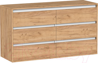Комод Интермебель Рио-4 Р-004 (дуб крафт золотой/белый)