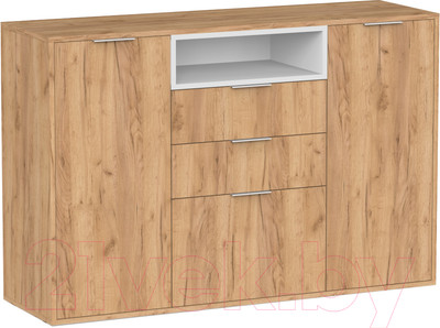 Тумба Интермебель Рио-6 Р-006 (дуб крафт золотой/белый)