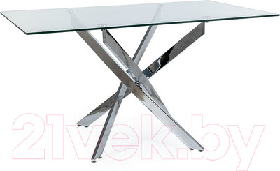 Обеденный стол Signal Agis II 140x80 (прозрачный/хром)