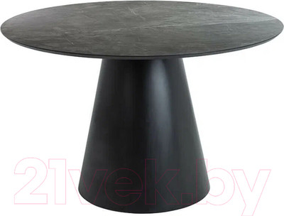 Обеденный стол Signal Angel (эффект серый мрамора/черный матовый)
