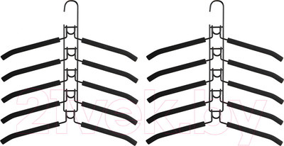 Набор металлических вешалок-плечиков Brabix 880785 (10шт, черный)