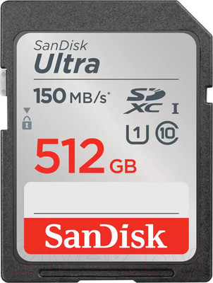 Карта памяти SanDisk Ultra SDXC 512GB (SDSDUNC-512G-GN6IN)