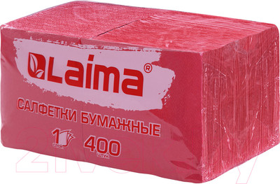 Бумажные салфетки Laima Big Pack / 114727 (400шт, красный)