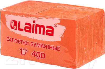 Бумажные салфетки Laima Big Pack / 114729 (400шт, оранжевый)