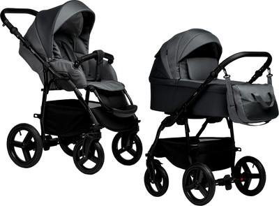 Детская универсальная коляска INDIGO Impulse Eco 2 в 1 (Ie 06, серая кожа/серый)