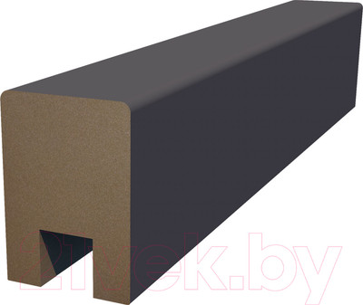 Рейка интерьерная Andlen Decor Г-190 МДФ Графит (2800x28x40мм)