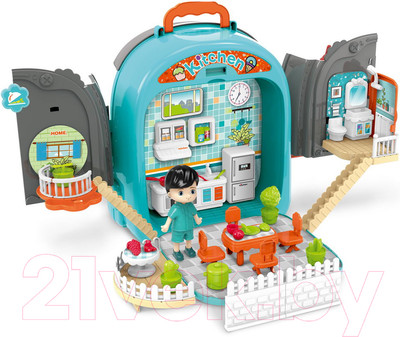 Кукольный домик Pituso В чемоданчике 2 в 1 / HW22122096