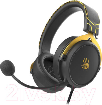 Наушники-гарнитура A4Tech Bloody M590i (желтый/серый)