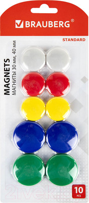 Набор магнитов Brauberg Standard / 237471 (10шт)