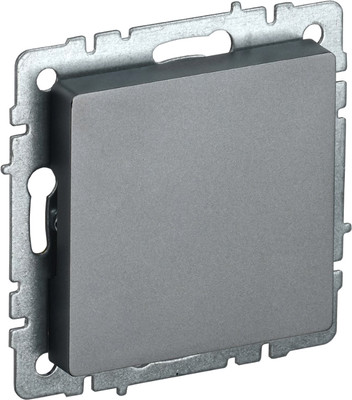 Декоративная заглушка для розетки IEK Brite BR-PL10-K46 (сталь)