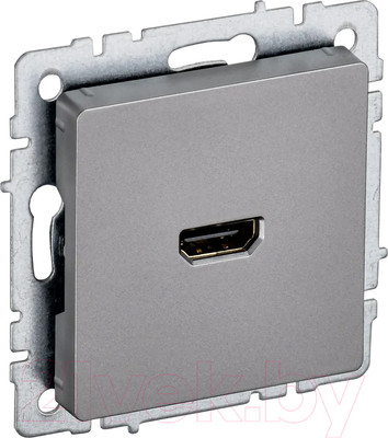 Розетка IEK Brite BR-H10-K46 (сталь)