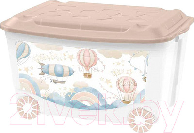 Контейнер для хранения Пластишка Воздушные шары / 43138093252 (темно-бежевый)