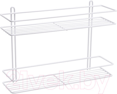 Полка для ванной AKS Classic прямая 2-ярусная (белый)