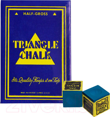 Мел для бильярда Tweeten Triangle 200А (72шт, синий)