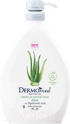 Мыло жидкое Dermomed Crema Di Sapone Mani Aloe (1л, с диспенсером)