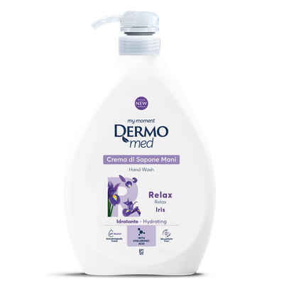 Мыло жидкое Dermomed Relax с ирисом (1л, с диспенсером)