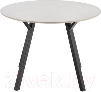 Обеденный стол Halmar Balrog Okragly 100x74 (светло-серый/черный)