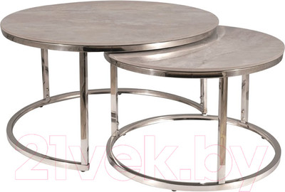 Комплект журнальных столиков Signal Portafino B / PORTAFINOBSZCH (серый/хром)