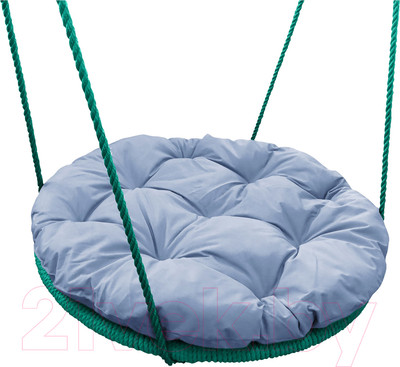 Качели подвесные M-Group Гнездо в оплетке 0.8м / 17059909 (серая подушка)