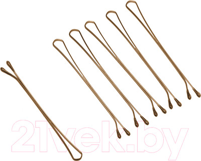 Набор заколок-невидимок для волос Dewal SLN40P-3/60 (60шт, коричневый)