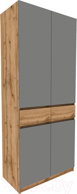 Шкаф Eligard Locarno 2 (дуб натуральный/дымчатый алмаз)