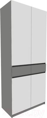 Шкаф Eligard Locarno 2 (дымчатый алмаз/белый)