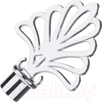 Набор наконечников для карниза АС ФОРОС Веер D16 (2шт, хром)