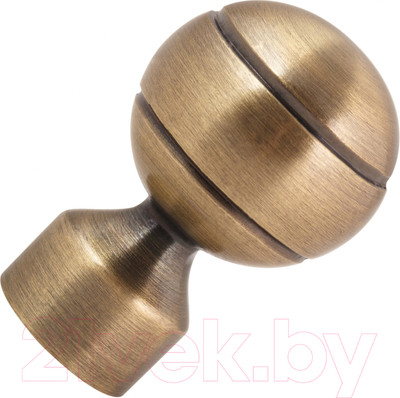 Набор наконечников для карниза АС ФОРОС Шар рифленый D16 (2шт, антик)