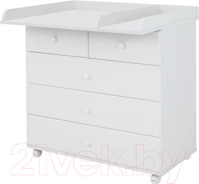 Комод пеленальный Топотушки Ричард 800/5 / 75 (белый)