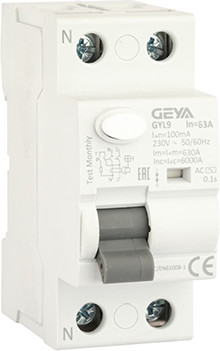 Устройство защитного отключения Geya GYL92P63AC100