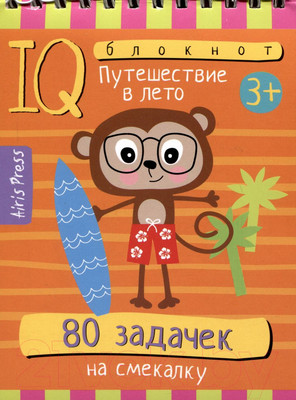 Развивающая книга Айрис-пресс Умный блокнот. 80 задачек. Путешествие в лето / 9785811282739