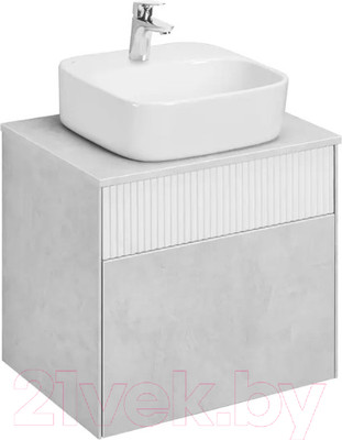 Тумба с умывальником Акватон Марбл Слэйт 60 / 1A2761K0MH4C0 (белый)
