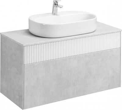 Тумба под умывальник Акватон Марбл Слэйт 100 / 1A276301MH4C0 (белый)