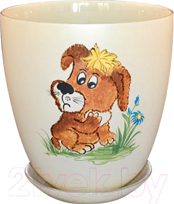 Вазон NiNaGlass Щенок №4 93-027 / 4840155245